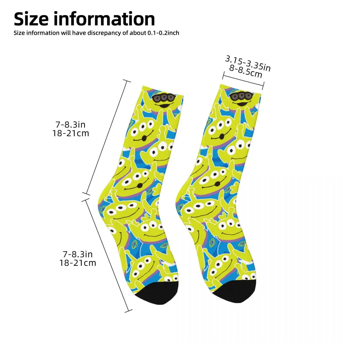 New Men\'s Socks Novelty Toy Story Little Green Men Alien Sock Graphic Women\'s Socks Spring Summer Autumn Winter