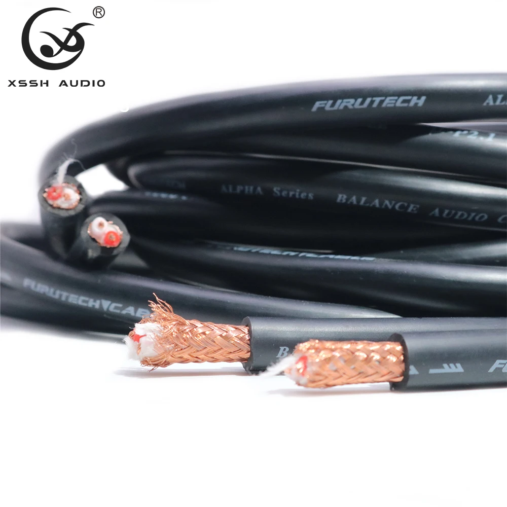 خطوط الإشارة مرحبا نهاية HIFI XSSH لتقوم بها بنفسك OEM ODM مكبر كهربائي 8 مللي متر ألفا سلسلة μ-P2.1 PCOCC موصل التوازن الصوت سلك الحبل الكابلات