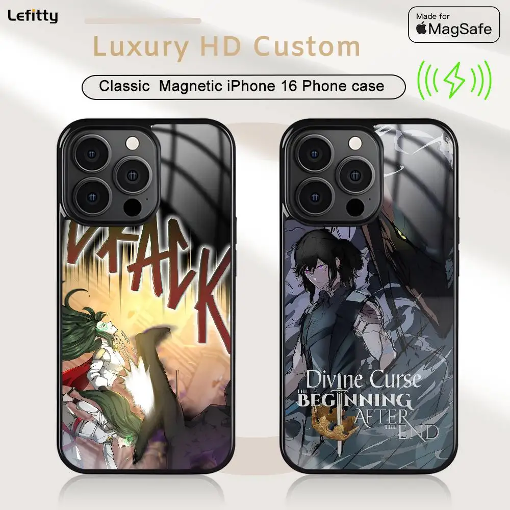 أنيمي بداية بعد نهاية جراب هاتف آيفون 16 15 14 13 12 11 برو ماكس بلس غطاء شحن لاسلكي صغير مغناطيسي Magsafe #1