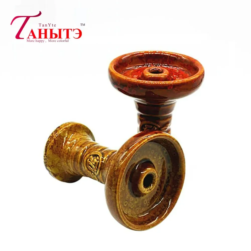 1Pc Ceramic One Hole Phunnel Bowl Hookah Chicha Head Shisha Bowl Ferris Bowl Charcoal Holder Narguile Sheesha Tobacco Container