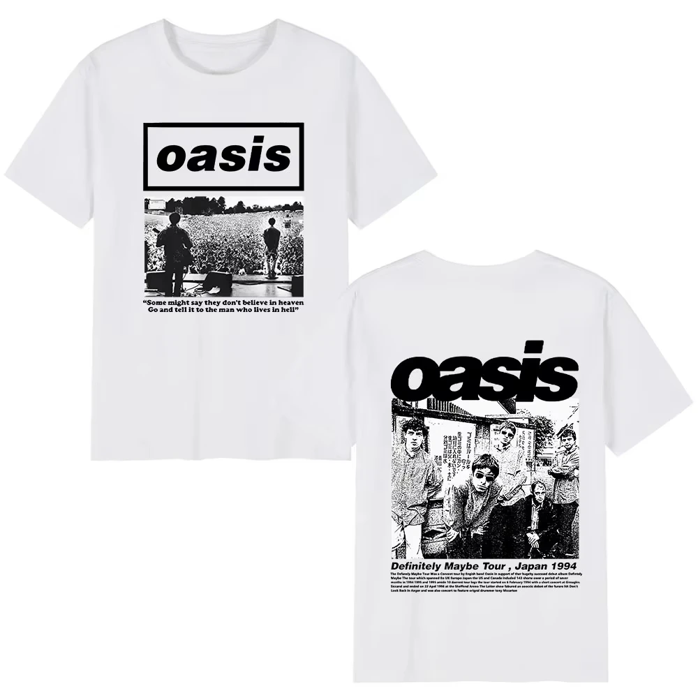 

British Rock Band O-Oasis T-Shirts Mens Women Casual O-Neck Short Sleeve T Shirts Fans Gift Fashion Vintage Tee Shirt Oversized