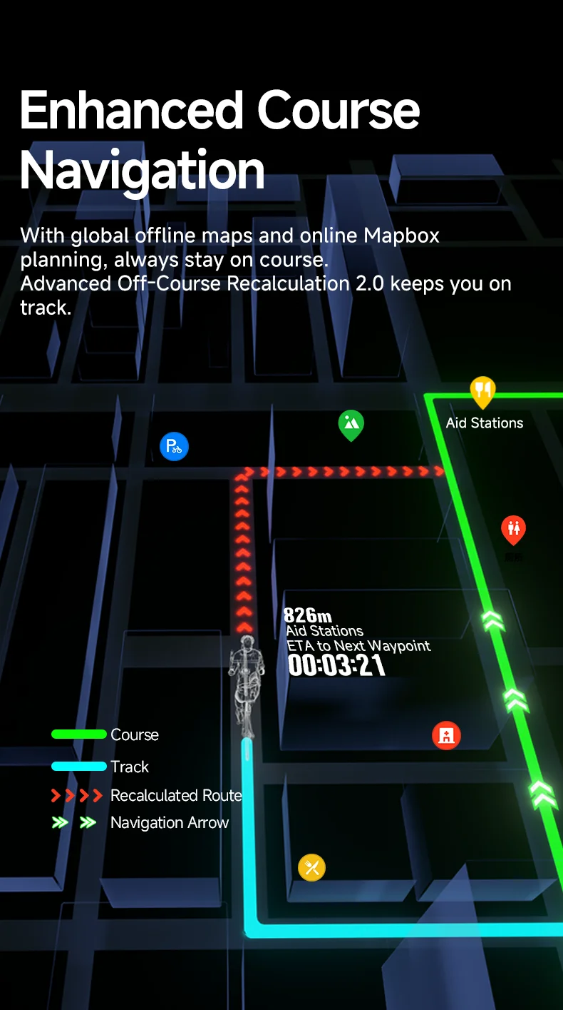 iGPSPORT BiNavi Air Touchscreen GPS Fahrradcomputer Leichtgewichtiger Farbdisplay-Fahrradnavigator Fahrradzubehör – Detail 9