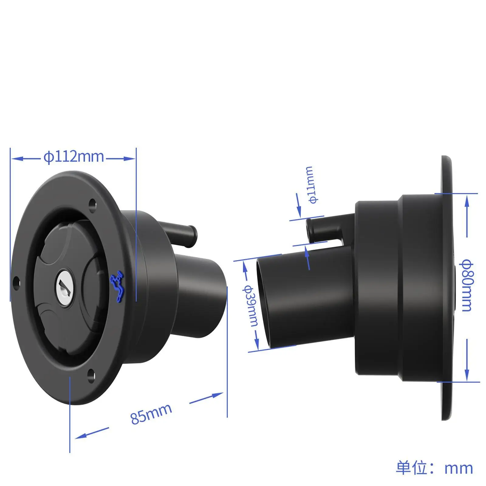 

Universal Gravitation Water Inlet Locking Fill Dish Hatch Leakproof Plastic Cap Dust Cover for RV Camper