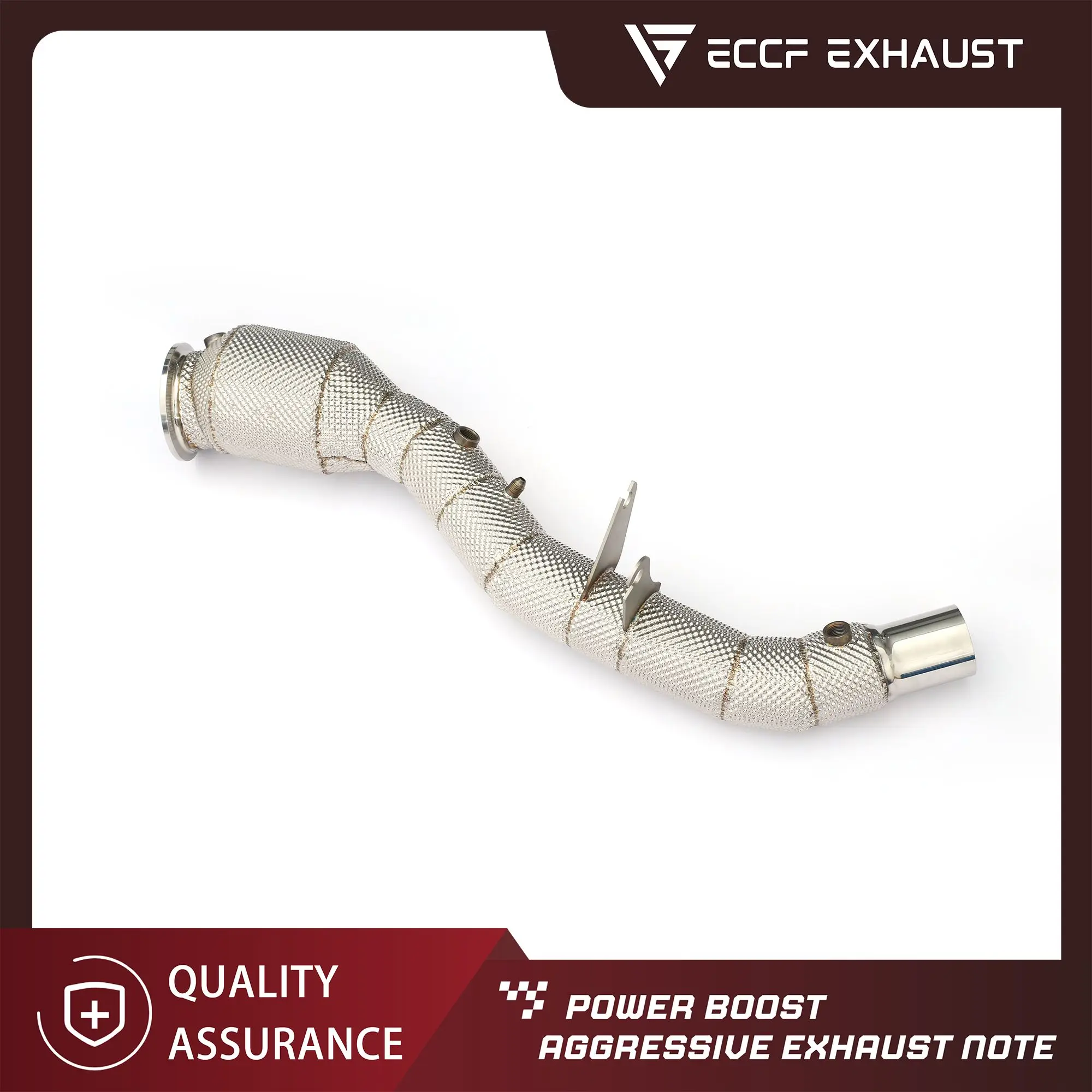 

ECCF High-Flow Catted Downpipe for Land Rover Defender P300 110 2.0T Upgrade Sporty Exhaust Direct Bolt-On Replacement