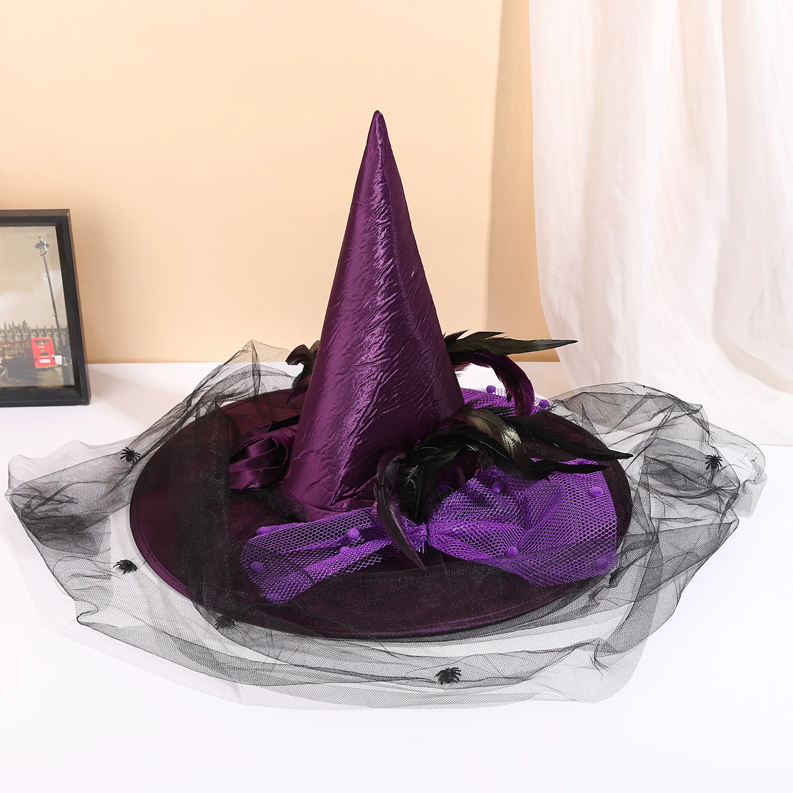 

Magic Witch Hat - Glow in The Dark Pointed Hat for Halloween Party, Witchcraft Cosplay Costume Accessories for Kids & Adults