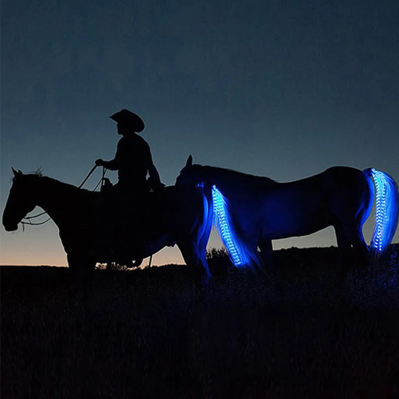 Luces LED de 100 cm de largo para montar a caballo, tubos luminosos de decoración, silla ecuestre, Halters, productos para el cuidado de los caballos