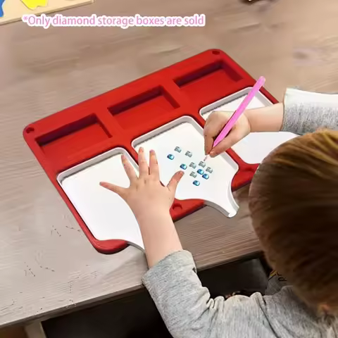 Portable Diamond Painting Multi-compartment Organizer Tray Handmade Diy Accessories Large Capacity Storage Box