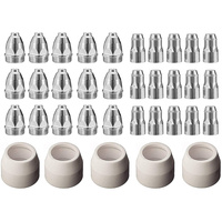 P80 Plasma Electrode Tip Nozzle 1.5 100Amp Plasma Cutting Torch Consumables Accessory 35Pcs