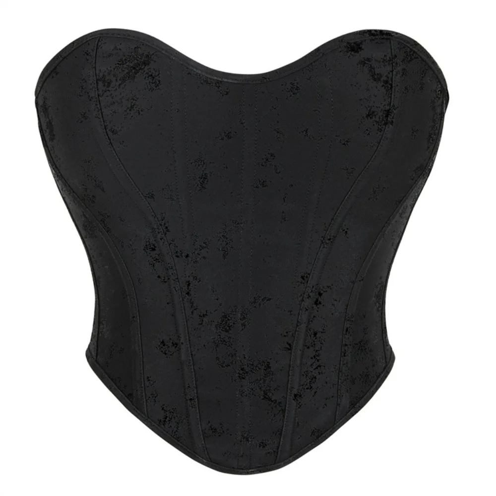 

Ropa Sexy Mujer Lenceria Black Corset Top Leather Strapless and Bracketed Women S Shaping Top Corset Pvc t Leather Corset