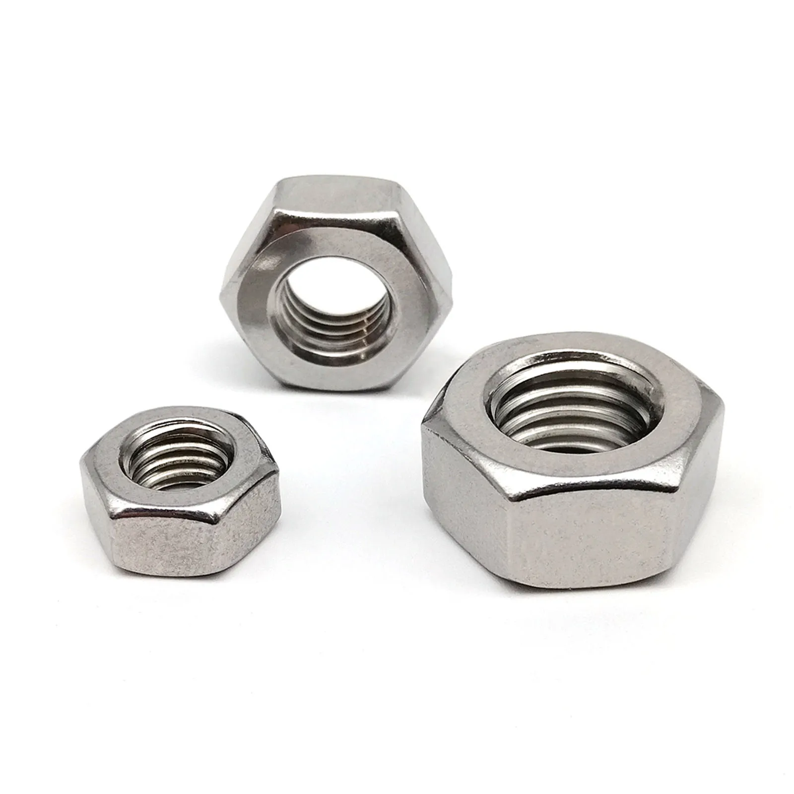 5/10/50 قطعة اليد اليسرى الموضوع M3 M4 M5 M6 M8 M10 M12 DIN934 304 A2-70 الفولاذ المقاوم للصدأ عكس عرافة مسدس الجوز