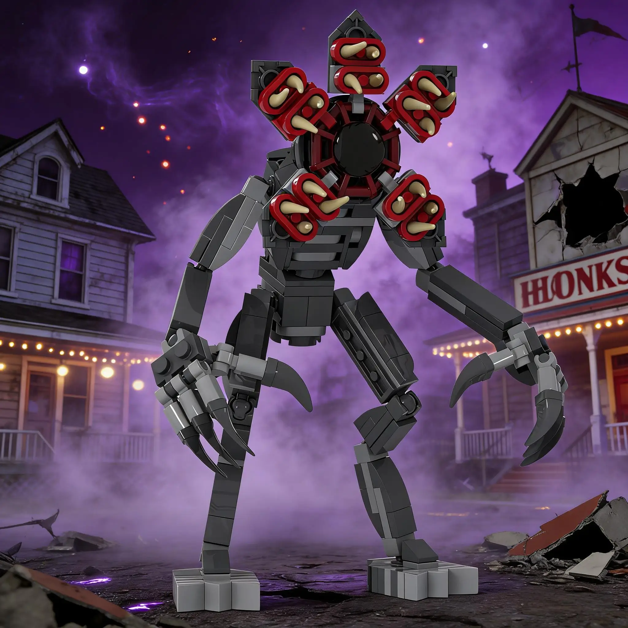 

Medium Demogorgons Stran Darkness Spiders Captivating Mind Flayer Monster Building Blocks Halloween Birthday Gifts for Kids Fans