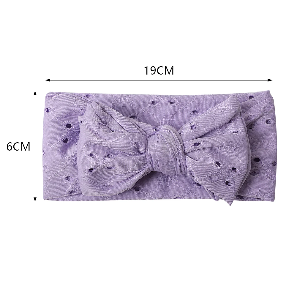 Baby Girls Headbands Super Soft Nylon For Newborn Handmade Elastic Bow Headband Children Turban Infant Hair Accessories Headwear