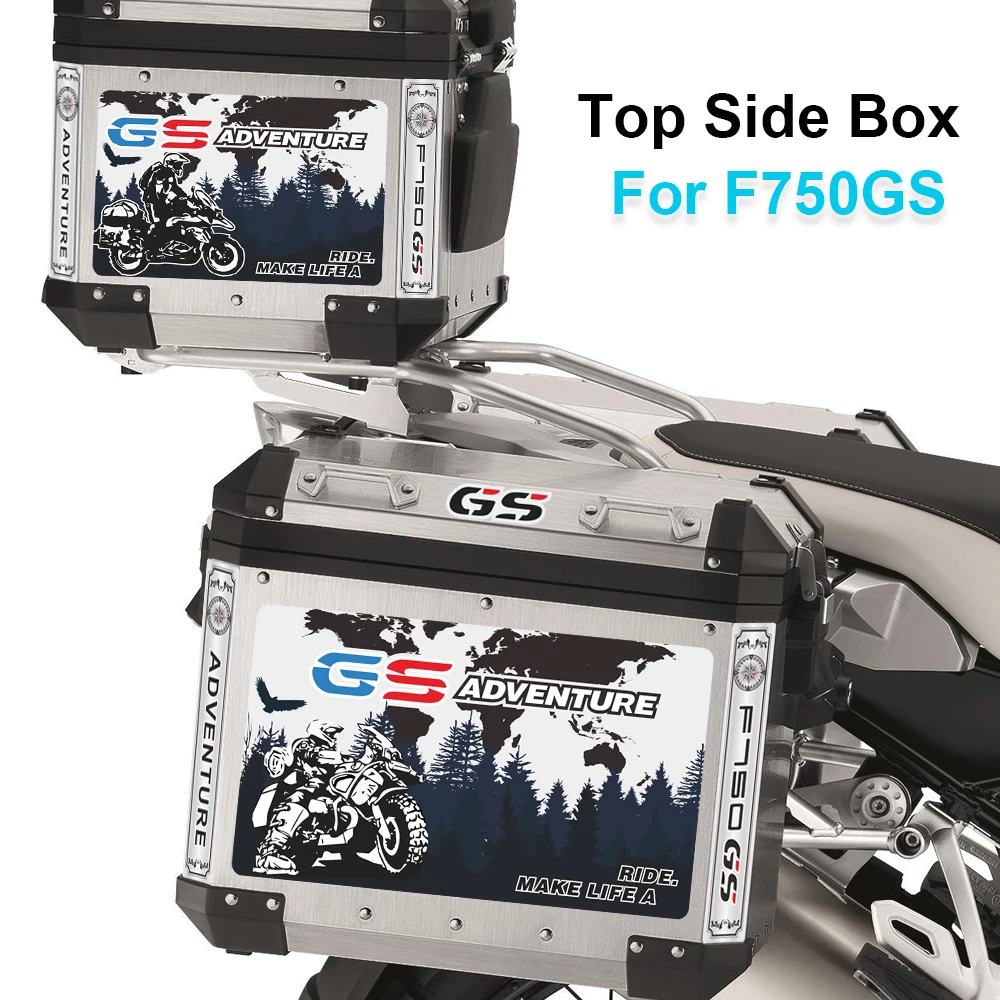 

Trunk Motorcycle Sticker For BMW F750GS F750 GS ADV Adventure Tail Top Side Panniers Luggage Aluminium Box Case GSA