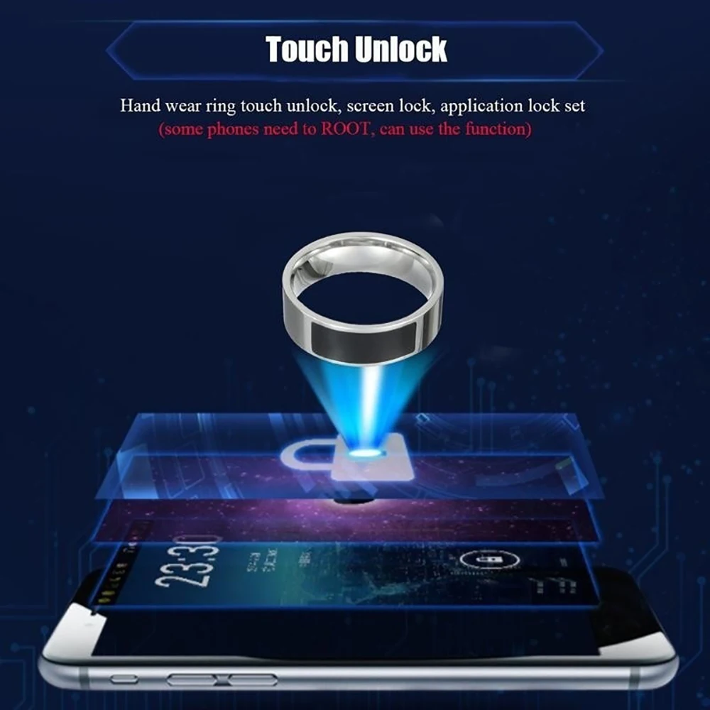 防水スマートリングnfc,多機能,デジタル