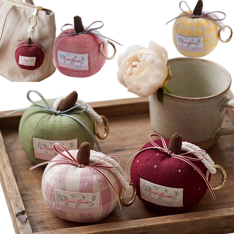 

Funny Apple Pendant Candy Color Bowknot Decor Bag Key Pendant Soft Fruit Toys Dolls Christmas Eve Christmas Gifts for Girls