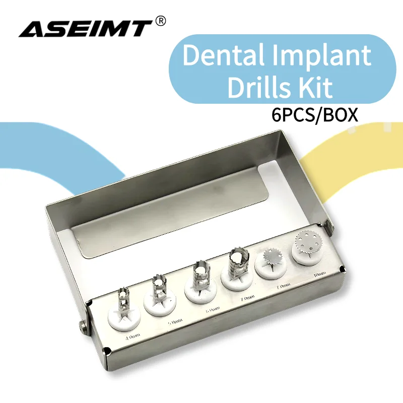 

Dental Implant Bone Splitting Osteotomy Ring Extended Gingival Saw Bone Trephine Bur Osteotome Saw Blade 6Pcs