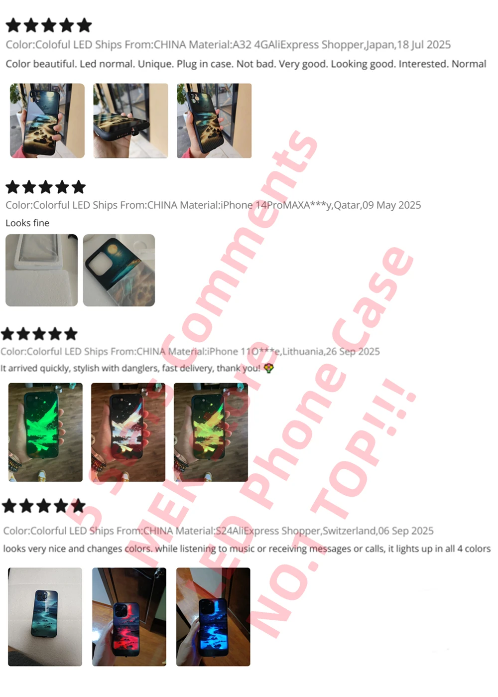 2026 Pretty Galaxy Beach Smart LED Light Glow Tempered Glass Phone Case For iPhone Air 18 17 16 E 15 14 13 12 11 Pro Max