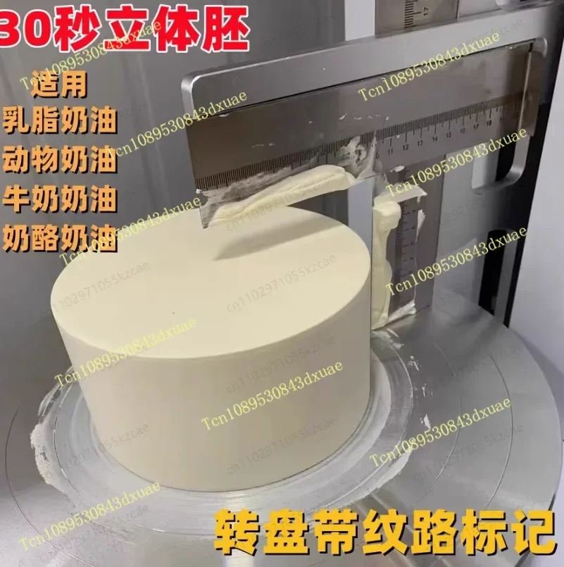 Semi Automatic Round Birthday Cake Cream Butter Spreading Machine Small Tabletop Cakes Chocolate Creams Icing Coating Equipment