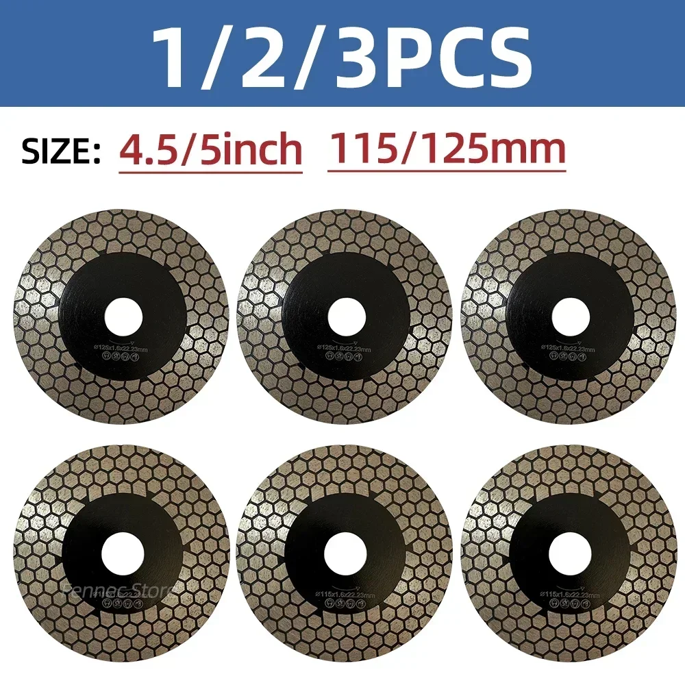

Diamond Saw Blades for Angle Grinder, Tile Blade for Smooth Cutting Porcelain Ceramic Granite Marble Tile (4.5", 5") 1/2/3PCS
