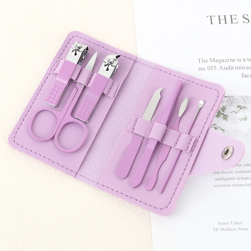 Steel Nail Clipper Kit with High Carbon Steel Blades Nail Care Tool Kit with Storage Box Concave Blade Design For Trimming Nails