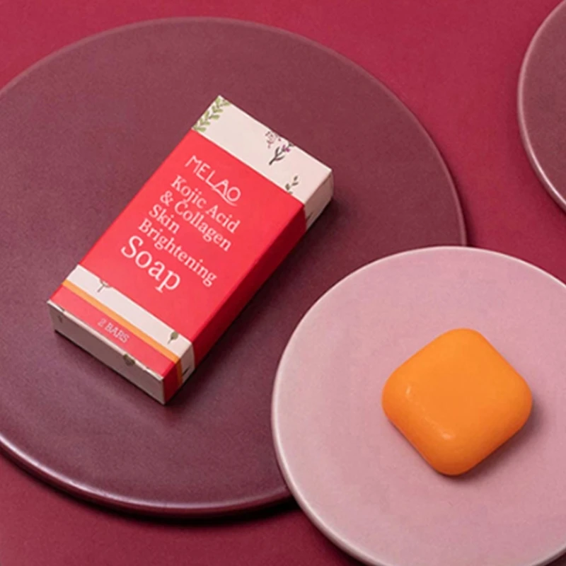 2 peças ácido kójico rosto corpo banho sabão seguro natural sabão para homens mulheres brilhante hidratado cravos remoção