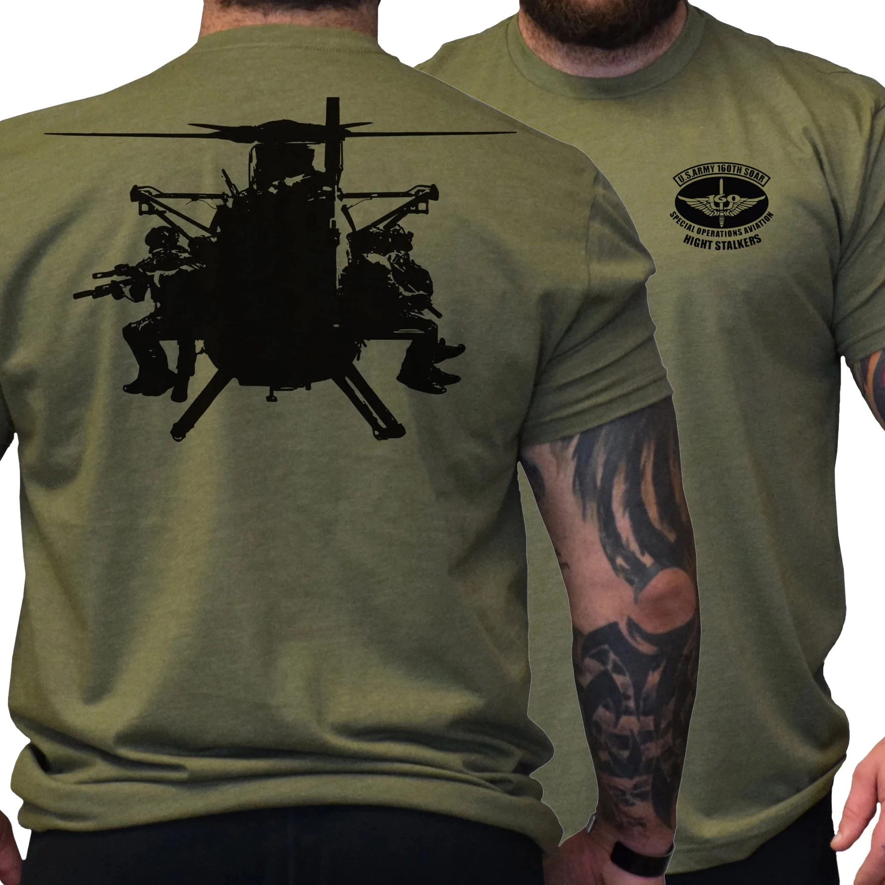 US Army Night Stalkers 160th SOAR Little Bird Helicopter T-Shirt 100% Cotton O-Neck Short Sleeve Summer Casual Mens T-shirt