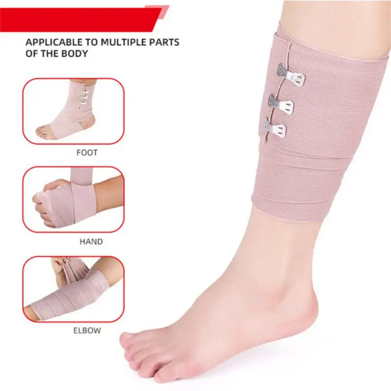 Bandage élastique en caoutchouc polyester, fournitures médicales, gaze de premiers soins adaptée aux plaies, soins d'urgence