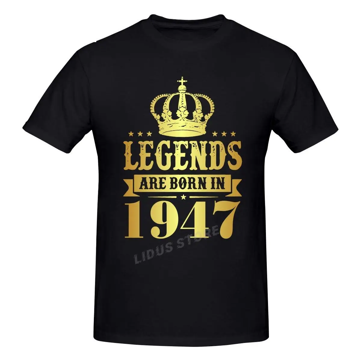 

Legends Are Born In 1947 75 Years For 75th Birthday Gift T shirts Harajuku Short Sleeve T-shirt Graphics Tshirt Brands Tee TopsF