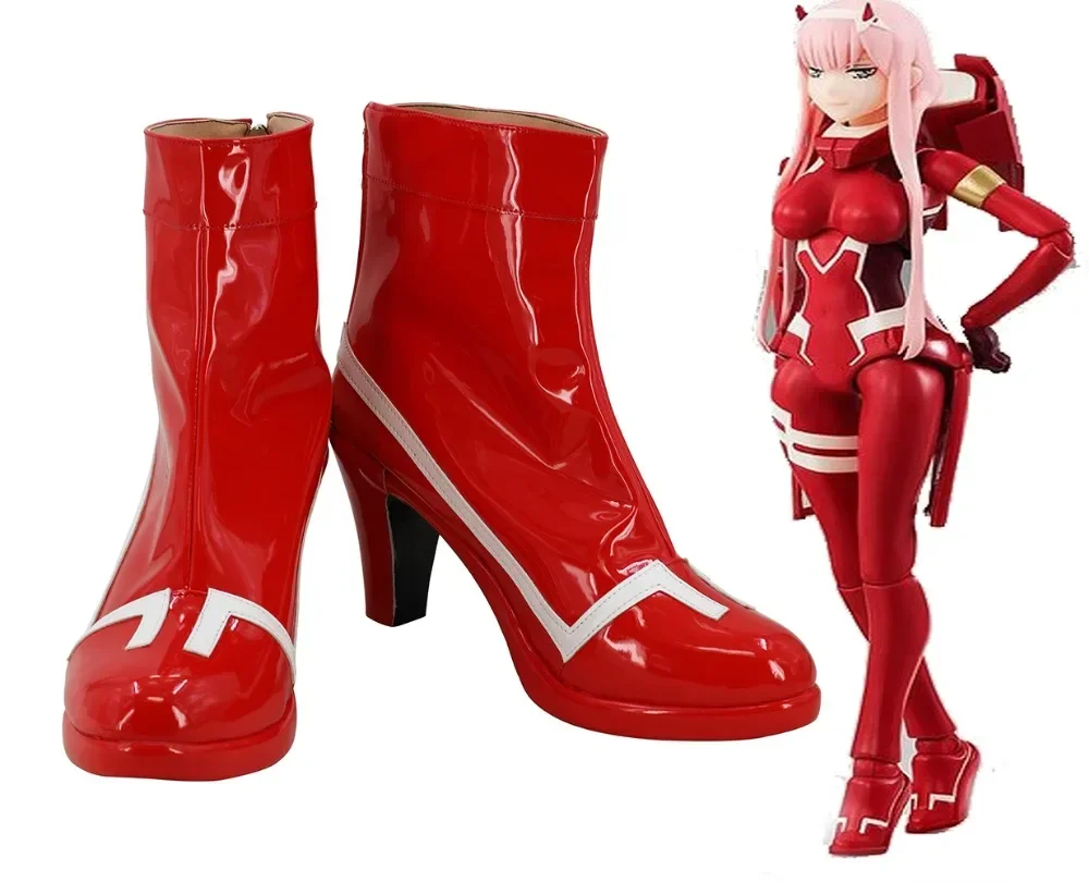 

Сапоги для косплея Darling in the Franxx Zero Two Code 002, красные туфли на высоком каблуке, любой размер