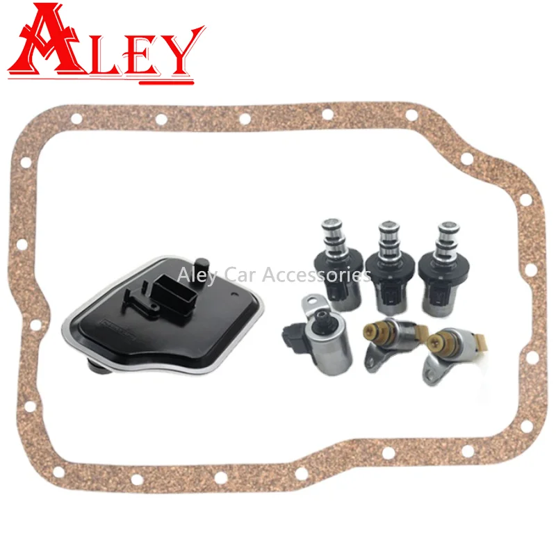 

8PCS 4F27E 48420KR FN4AEL FN4A-EL Transmission Shift PWM EPC Solenoid Kit & Gasket Repair Kit Set For Mazda 2 3 5 6 323 CX7 MPV