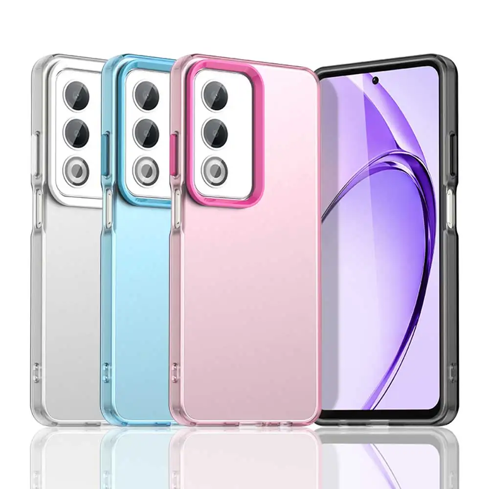 Funda esmerilada para OPPO A80 5G, Funda OPPO A80, Funda mate translúcida, PC, Color caramelo, parachoques trasero para teléfono OPPO A80