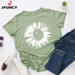 S-5XL Respzed Femmes Économie Femme À Manches Courtes Tee Y-Fleur Imprimé Femme Casual Tshirt 2024 Été Coton T Shirt