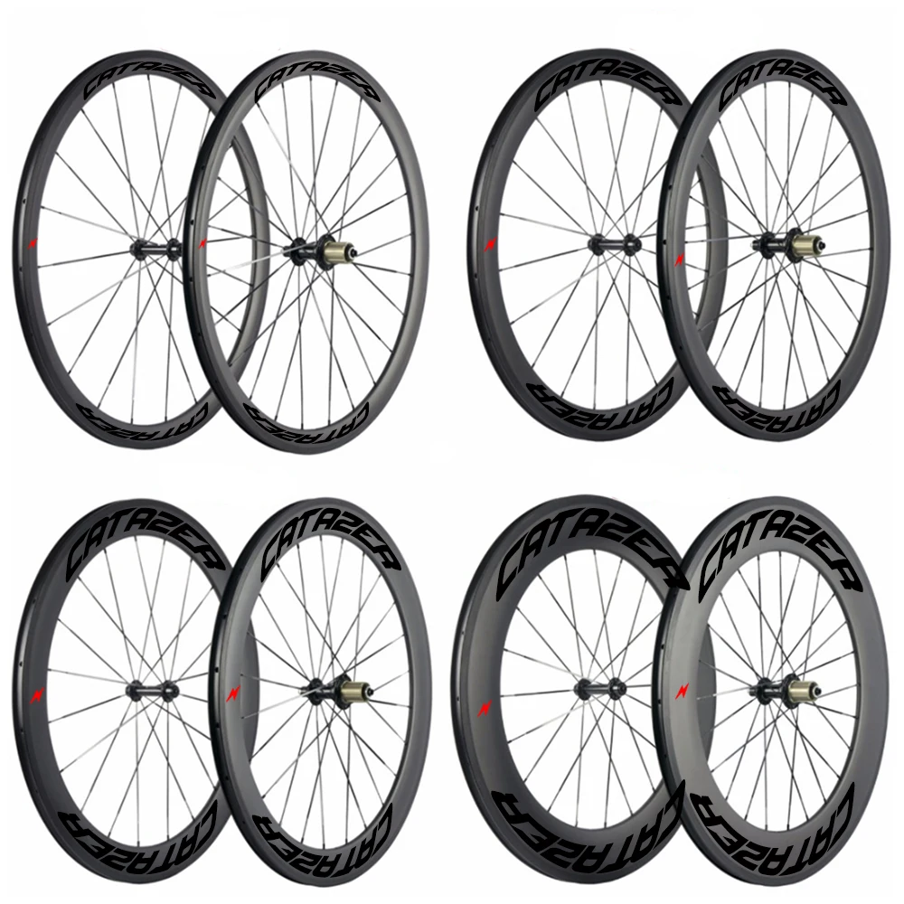 700C 30/35/38/40/45/50/55/60/88mm Carbon Road Bicyclle Wheelset Rim Brake Wheels with Alloy J-bend Hub Tubeless/Tubular