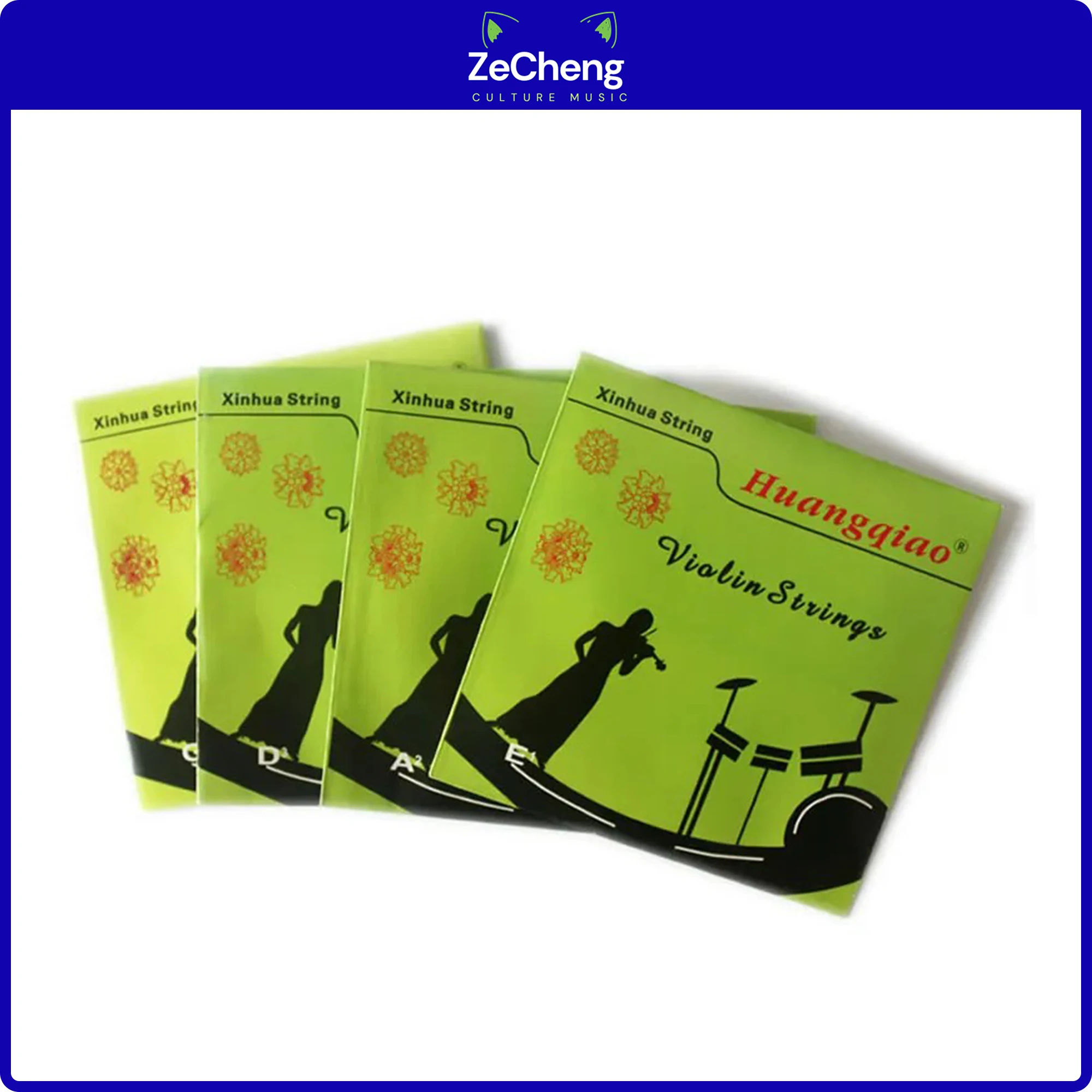 High-Quality Xinhua Brand B-Grade Full Set of Violin Strings Aluminum-Magnesium Violin Strings 4/4 3/4 2/4 1/4