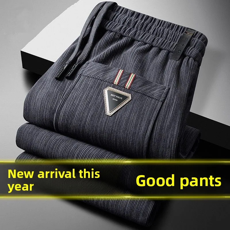 

Мужские повседневные спортивные брюки на подкладке Fce, осень-зима, новые брюки для папы, одежда с прямыми штанинами Faion Ci