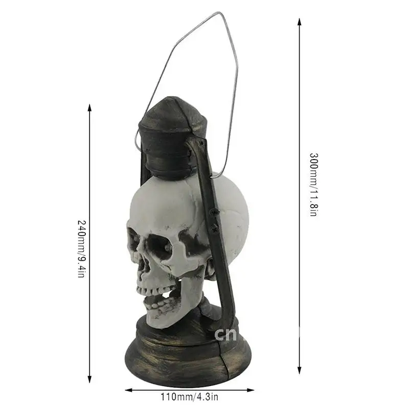 Halloween Skull Lantern Light Horror Party Decoration LED Hanging Lamp Festival Props Terror Atmosphere Skull Heads Light