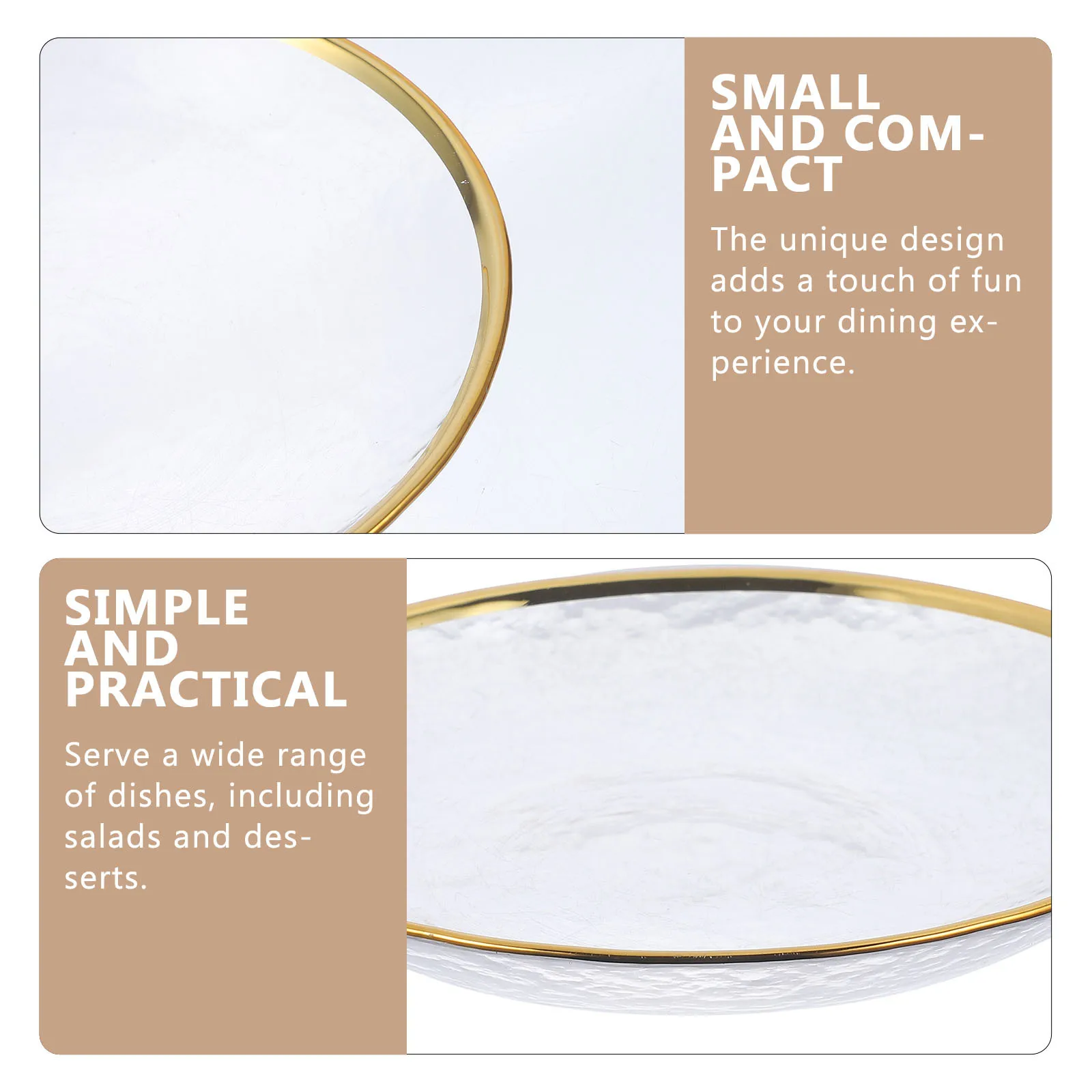 

Heat Cold Resistant Glass Plate Luxury Serving Tool Restaurant Food Plate Multi Use Decorative Luxury Serving Tool