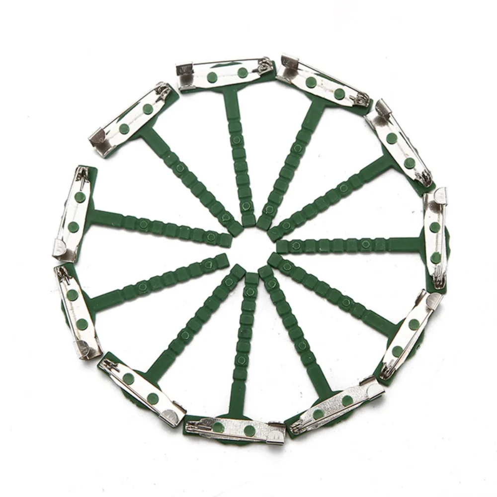 90PCS DIY Accessories Wedding Party Corsage Clips T-Shaped DIY Fake Flower Brooch Plastic Fixed Clips Wedding