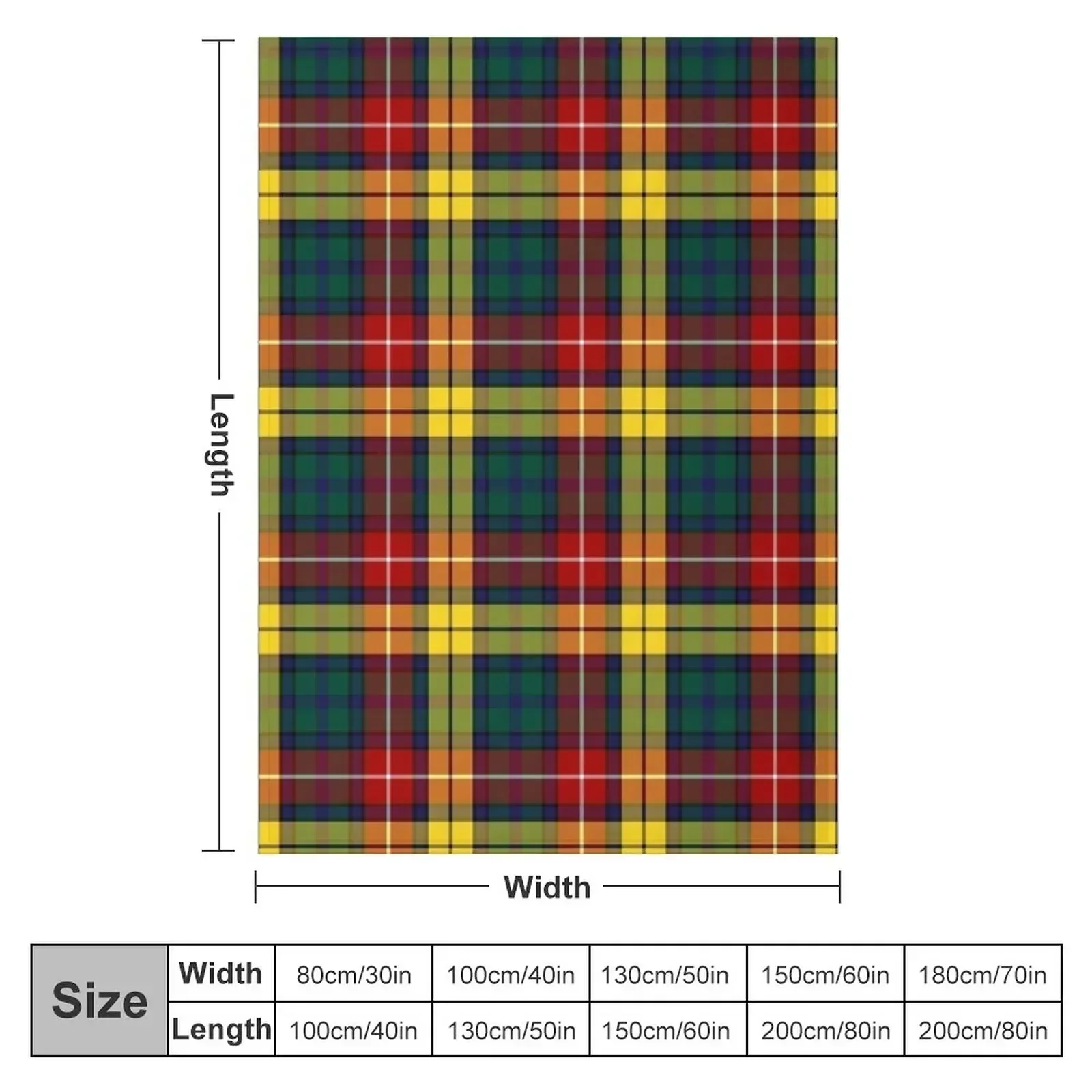 Buchanan Modern Hunting Tartan | Clan Buchanan | Cute Tartan Throw Blanket anime Cute Plaid Soft Plush Plaid Blankets