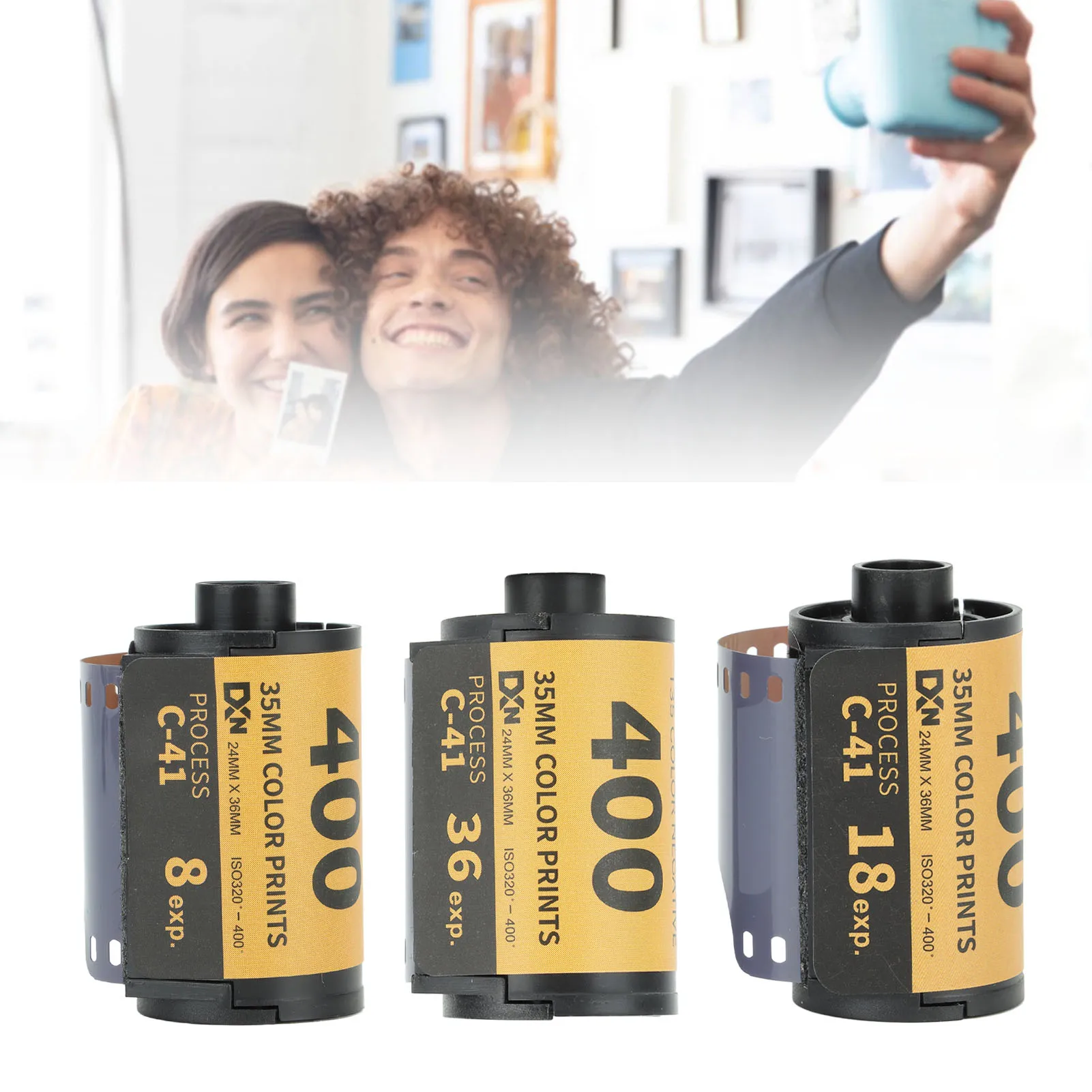 Camera Color Film ISO 320‑400 35mm Fine Grain Wide Exposure Latitude HD Camera Color Negative Film for 135 Camera Color Film