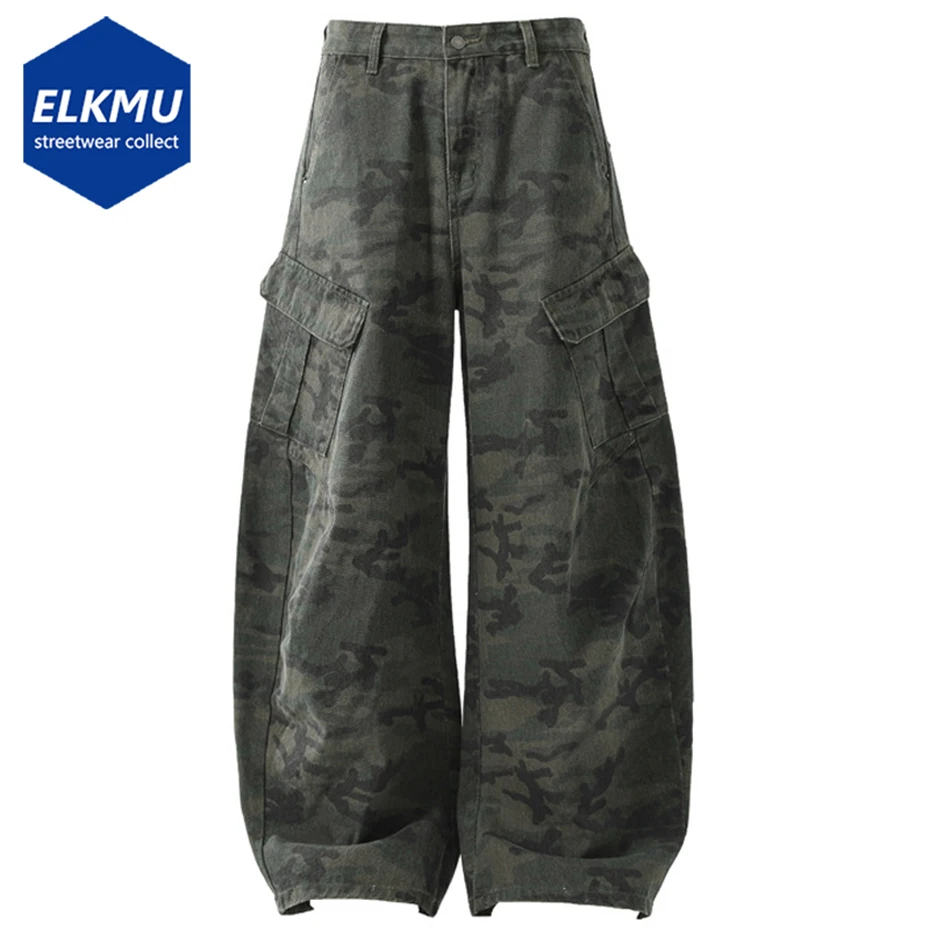 

Camouflage Baggy Jeans Loose Wide Leg Denim Pants Men Streetwear Harajuku Hip Hop Oversized Jeans Trousers