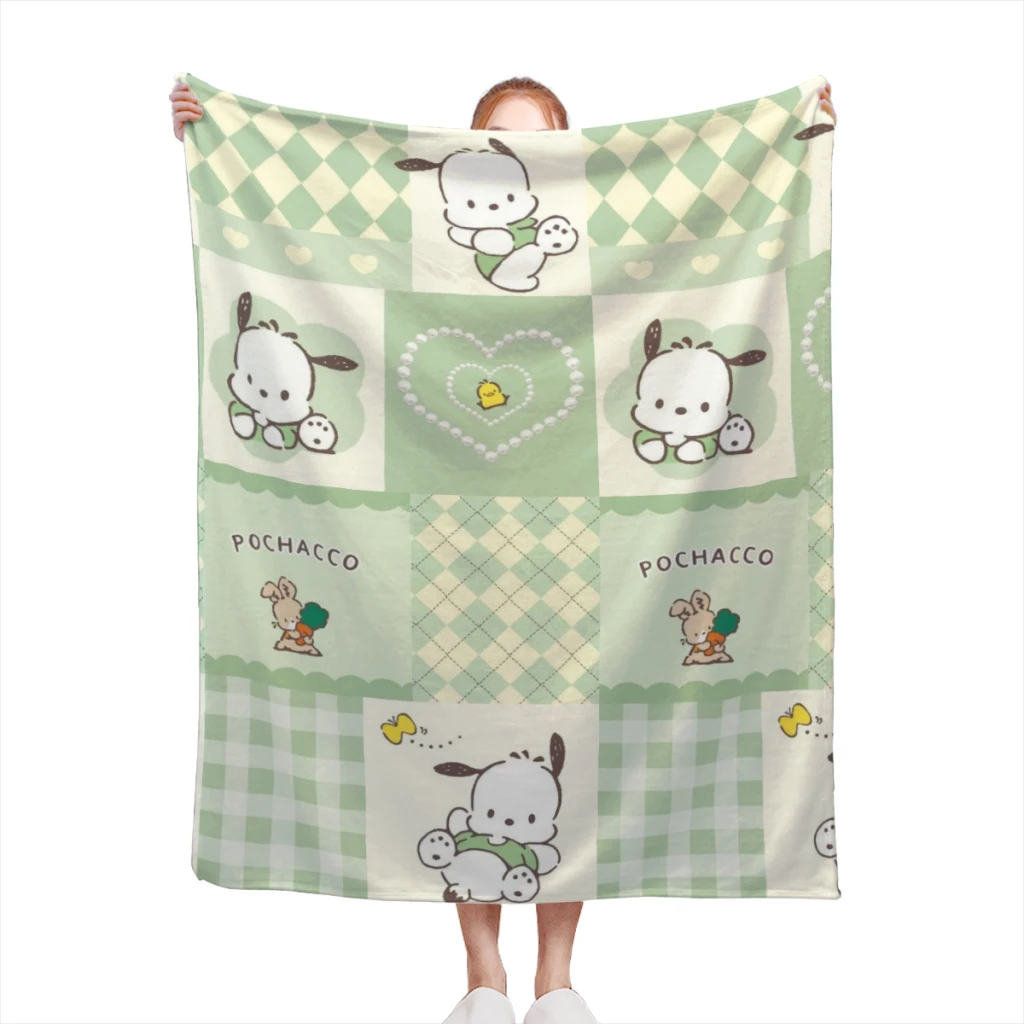 

Pochacco Blanket Flange Textile Decor Portable Super Soft Throw Blankets for Home Office Plush Thin Quilt