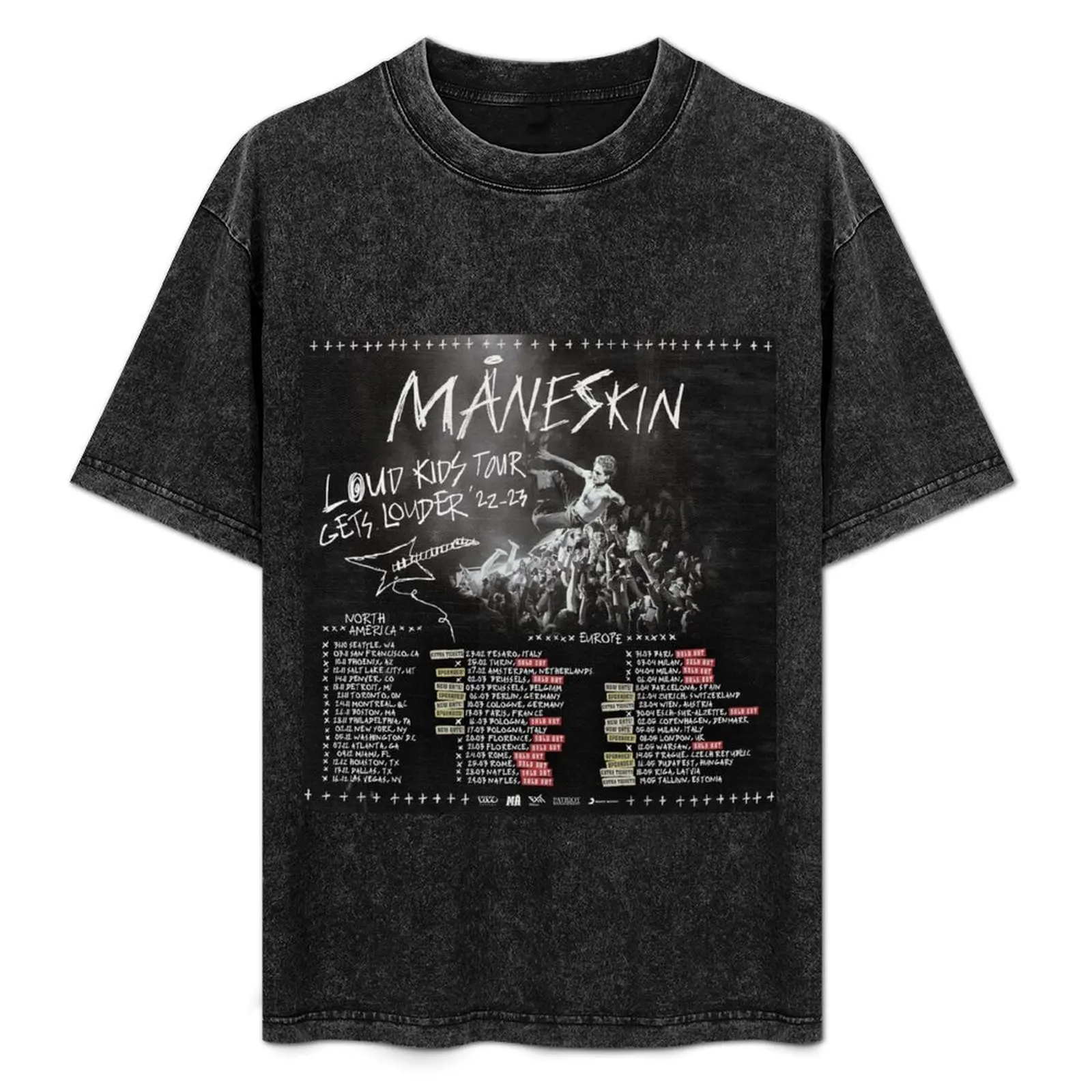 

Loud kids tour gets louder mneskin T-Shirt Daily Work Short Sleeve Top