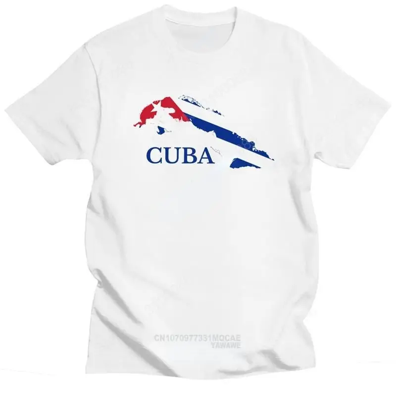 Cuban Cuba Map Flag Tshirt Man Fashion TShirt Tee Tops O-neck Short-Sleeve Printed T-shirt Gift Clothing for summer dropshipping