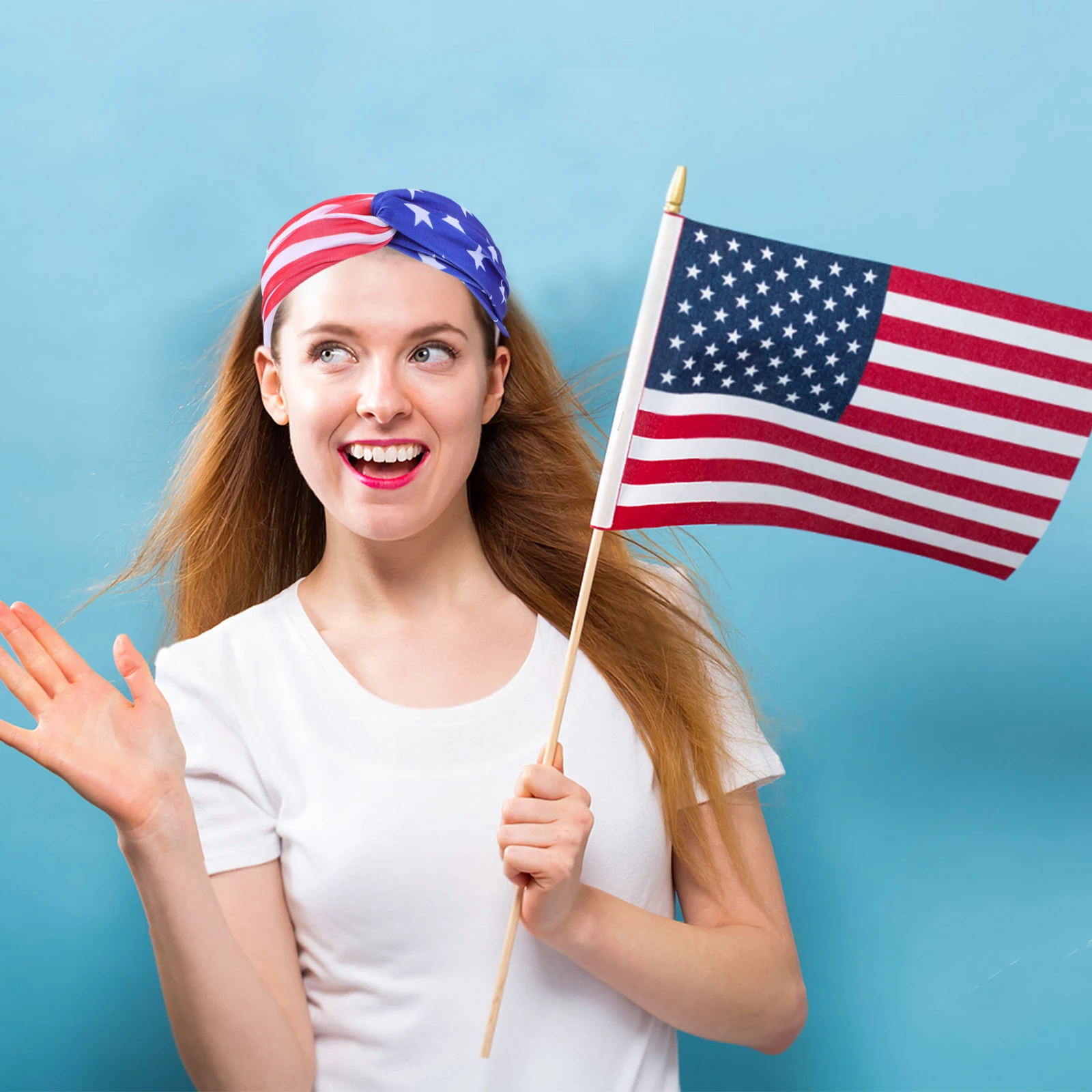 

Usa Flag Patriotic Headbands 4Th Of July Elastic Soft Lightweight Head Wrap Sweat Absorbing Breathable Wrinkle Free For Party