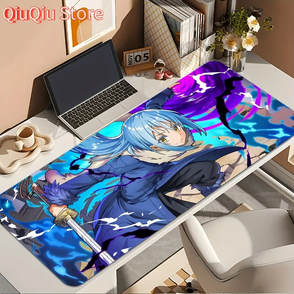

1pc Anime Slime Rimuru Gaming Mouse Pad & Desk Mat - Non-Slip Rubber Base, Washable Surface, Dynamic Anime Artwork with Electric