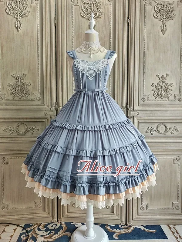 Lolita Camellia Bloom Cla Elegantes JSK-Kleid mit Schleier von Alice Girl