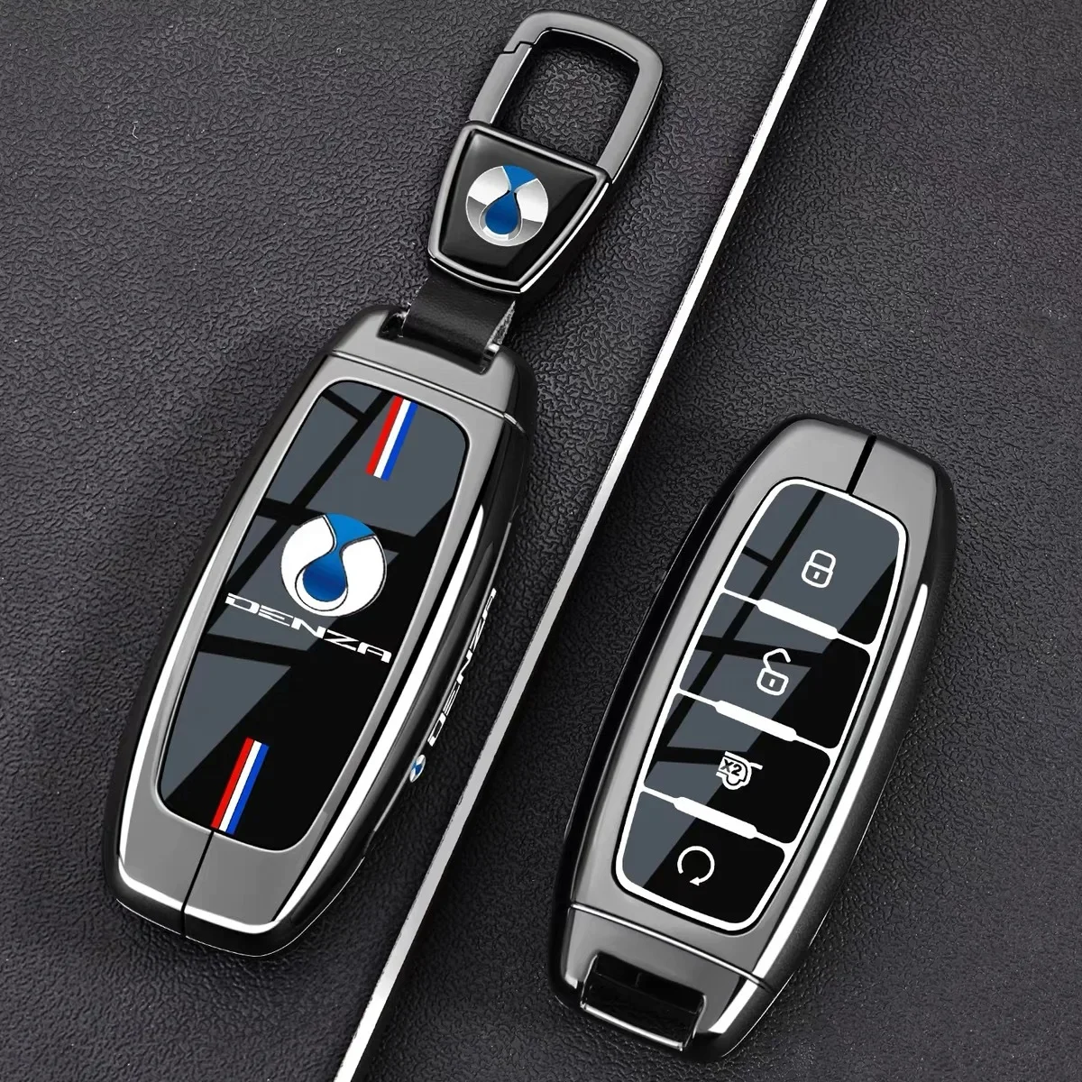For Denza D9 N9 Z9GT N7 N8 Car Key Case Remote Keychain Decoration Cover Zinc Alloy Shell Protector Keychain Housing Buckle