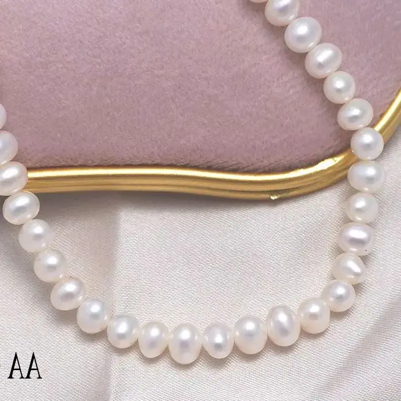 

Класс АА в форме картофеля 4,5-5 мм, натуральный пресноводный жемчуг, свободные бусины-разделители, подвесные ювелирные изделия, ожерелье, серьги, браслет