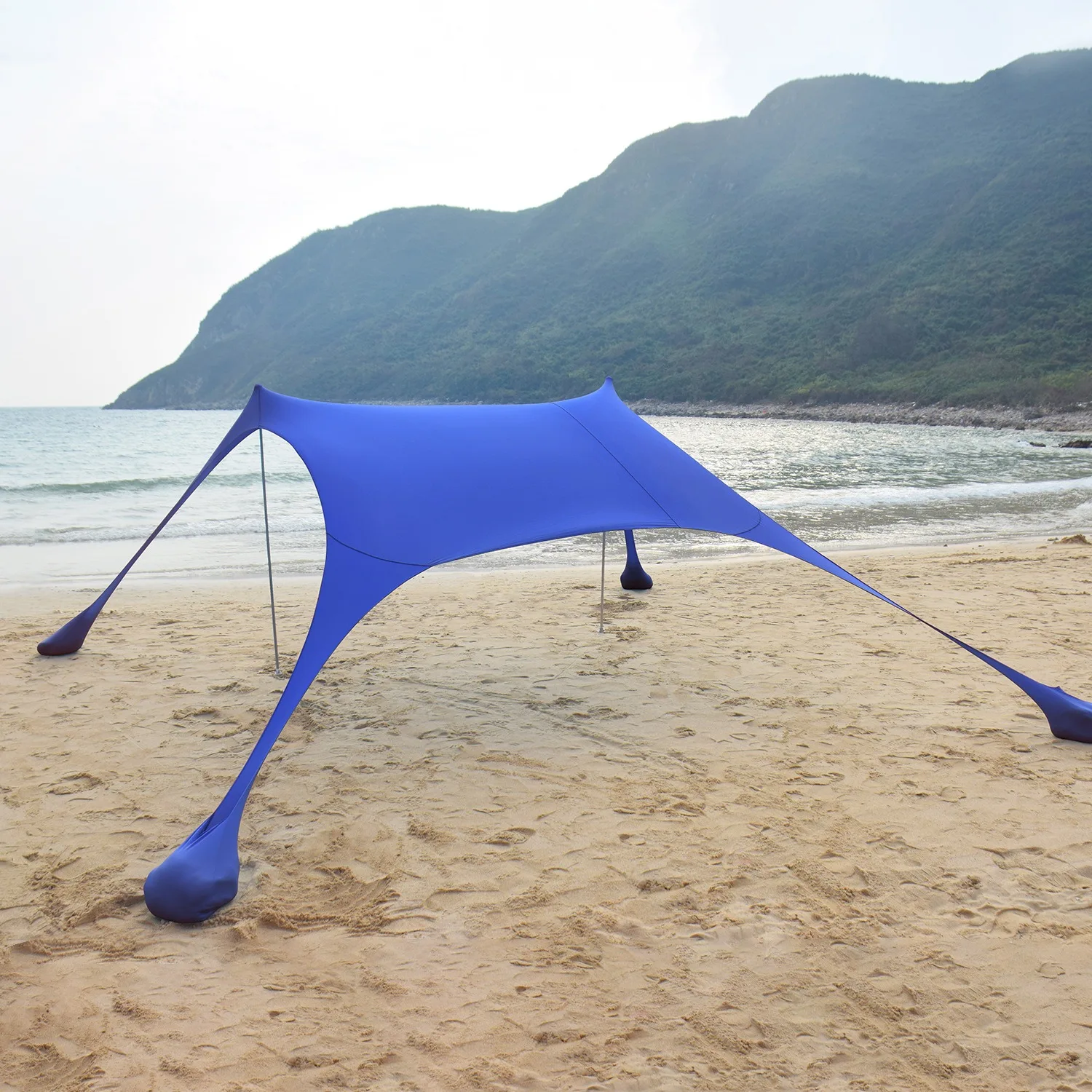 Imagem -04 - Praia Sun Shelter com Bolsa de Armazenamento Resistente Aos Raios uv Cama de Acampamento Dossel Garden House Pessoas Acampamento Pesca